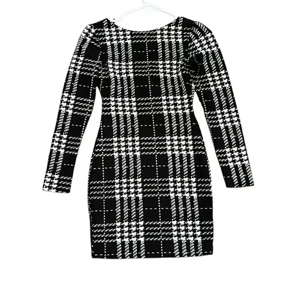 Feiman Houndstooth Bodycon Mini Dress S - Picture 2 of 5
